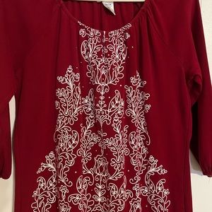 Rebecca Malone mid sleeve petite top